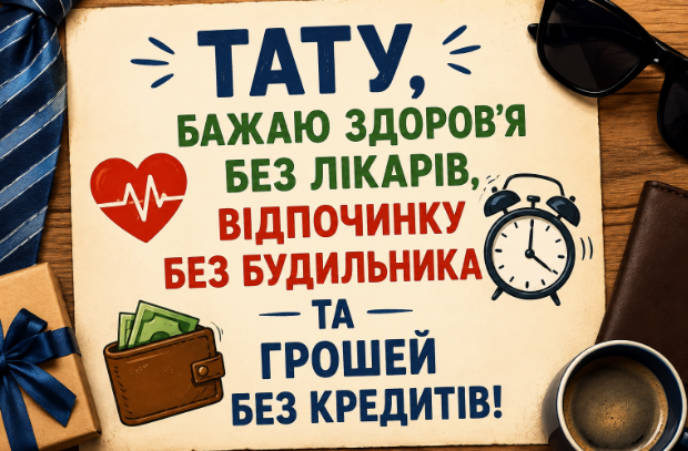 Прикольні привітання з днем народження батьку картинка