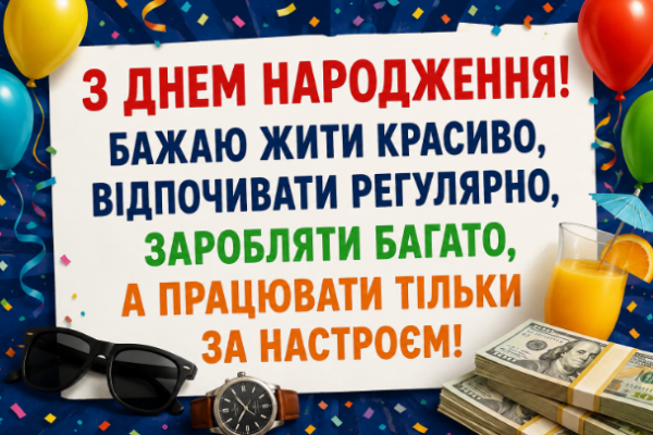 Прикольні привітання з днем народження другу відкритка