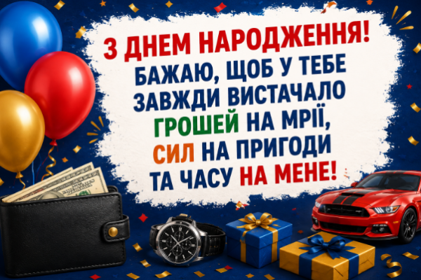 Прикольні привітання з днем народження хлопцю відкритка